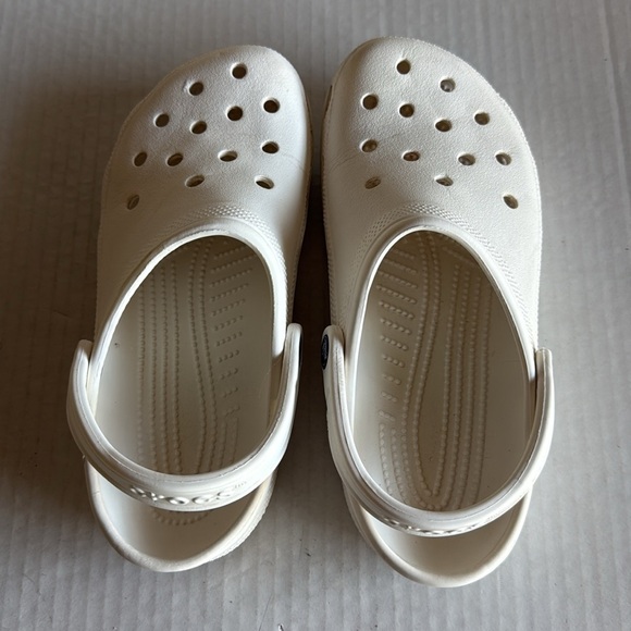 Crocs White Classic Clogs - Picture 10 of 11